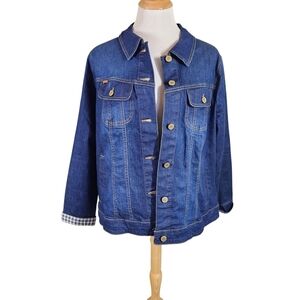 Isaac Mizrahi Jacket Classic Blue Jean Jacket, Sz 20W